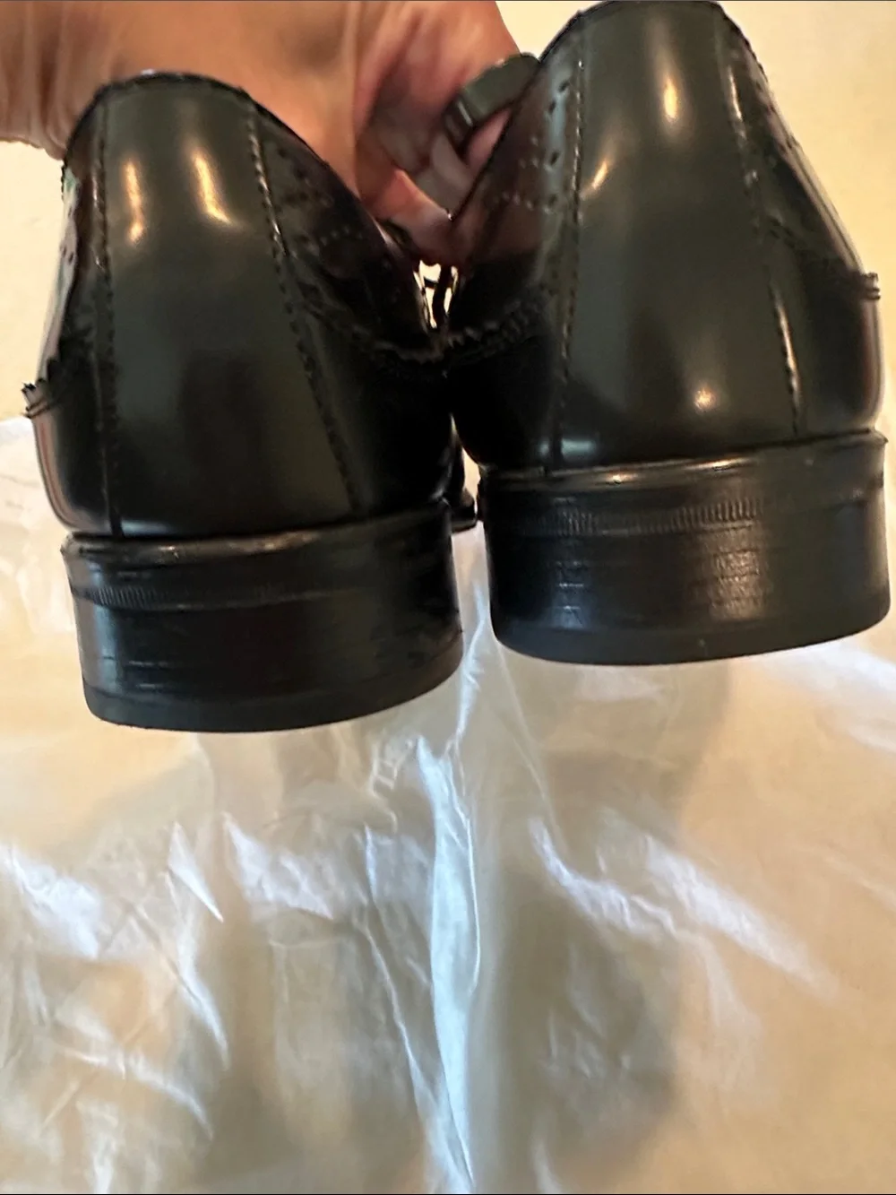 Johnston & Murphy Men’s Birchett Black Leather Dress Oxfords Sz 10